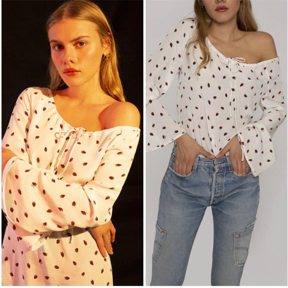 Réalisation Par – The Luna Dress in White Strawberry